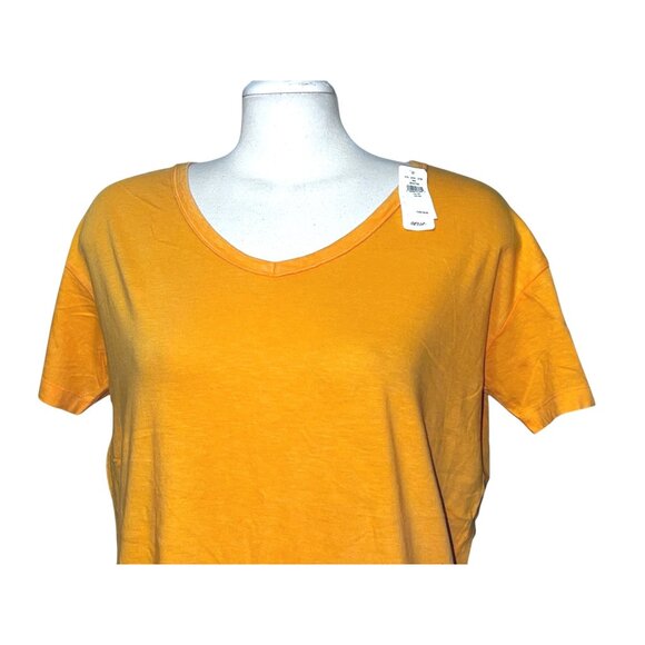 Aerie Womens V-Neck T-Shirt In Orange Sz XS Womens Oversized T Shirt - Picture 13 of 15